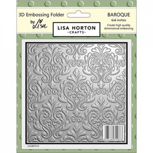 baroque - Embossing Folder by lisa horton crafts LHCEF013